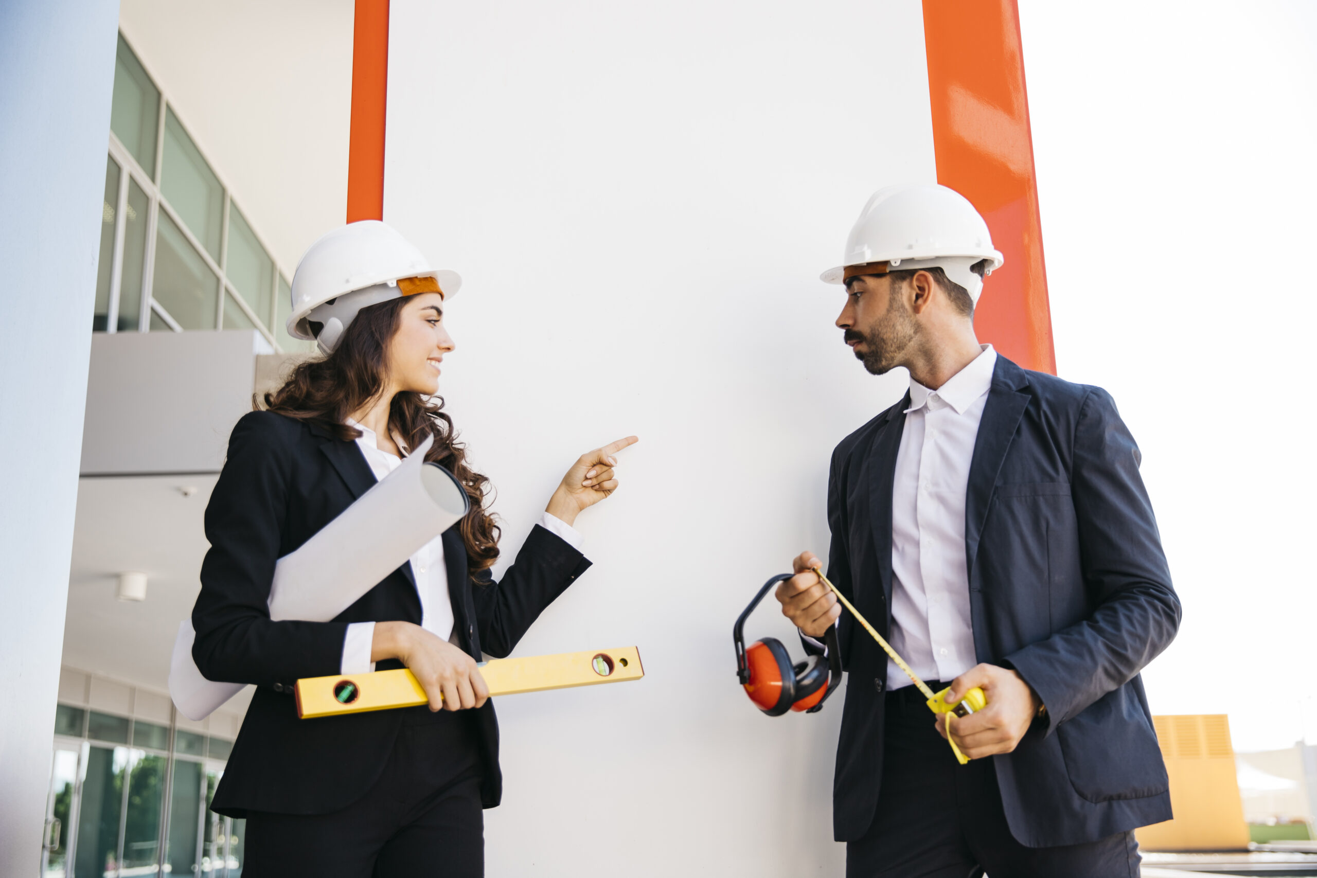 presentation concept with professional architects